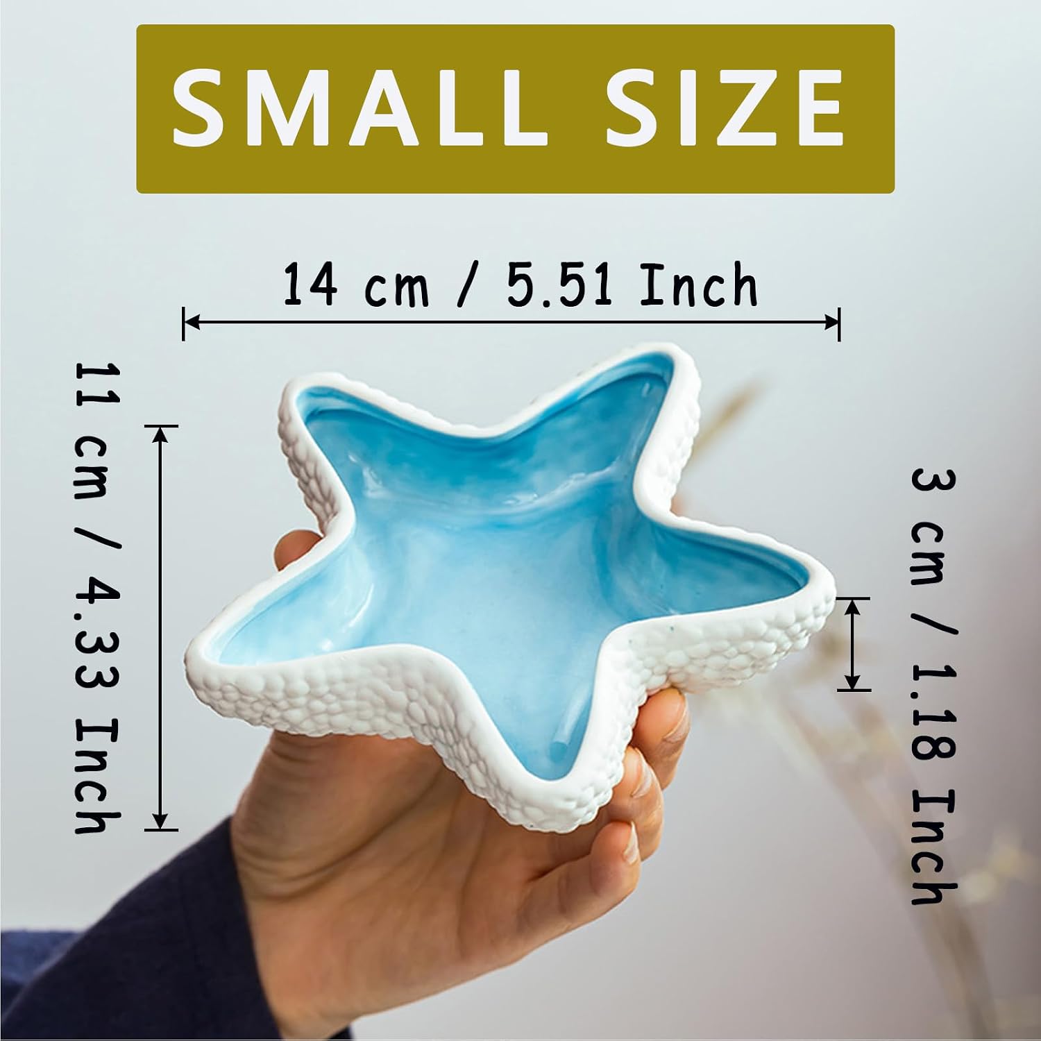 Ceramic Seashell Jewelry Holder Dish / Starfish