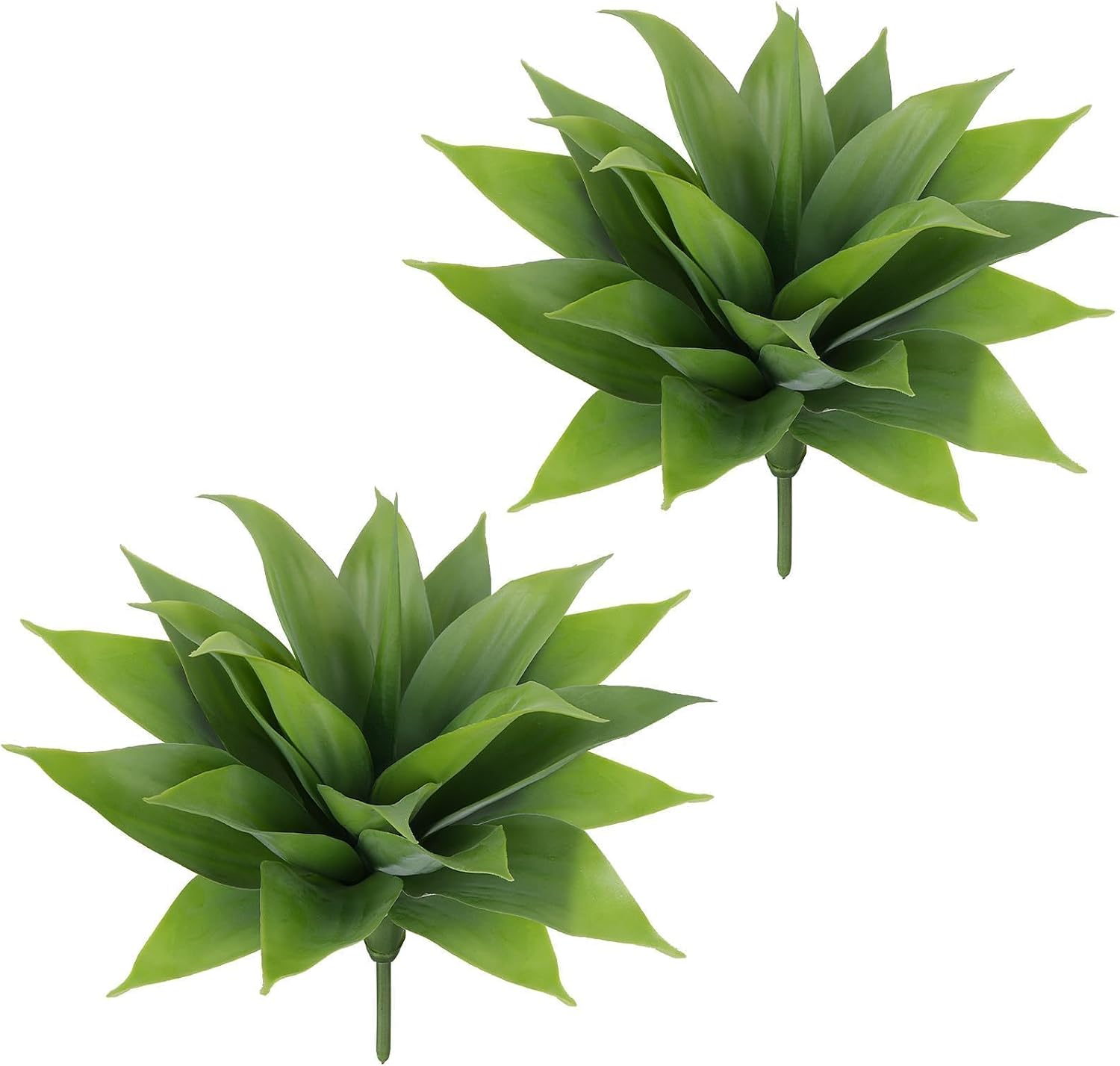 Agave Plant Artificial Outdoor / 14" Green / 14 Inch / Set of 2