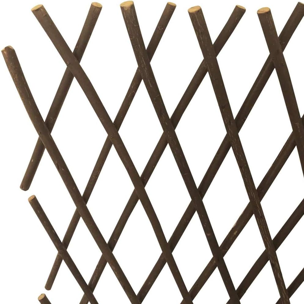 Natural Lattice Willow Trellis Fence for Climbing Plants,Expandable Garden Fence Wall Panel, Outdoor Decorative Wood
