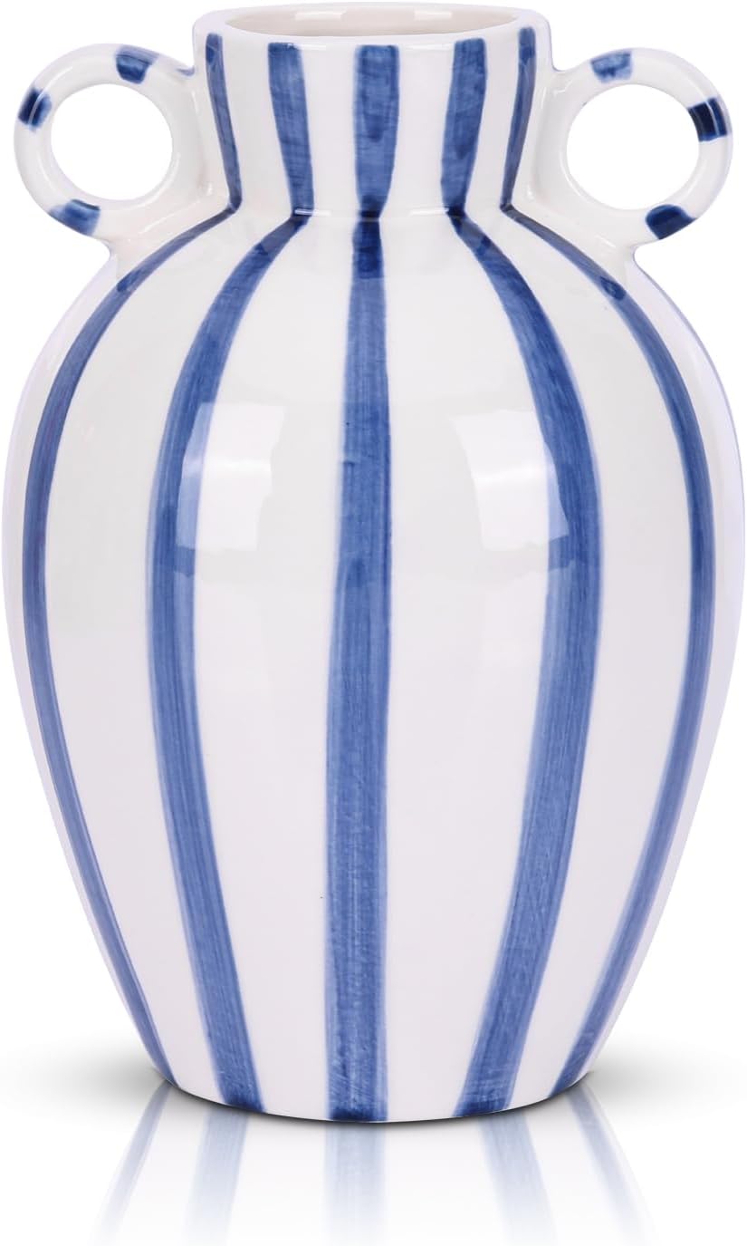 Modern Checkered Vase / Blue