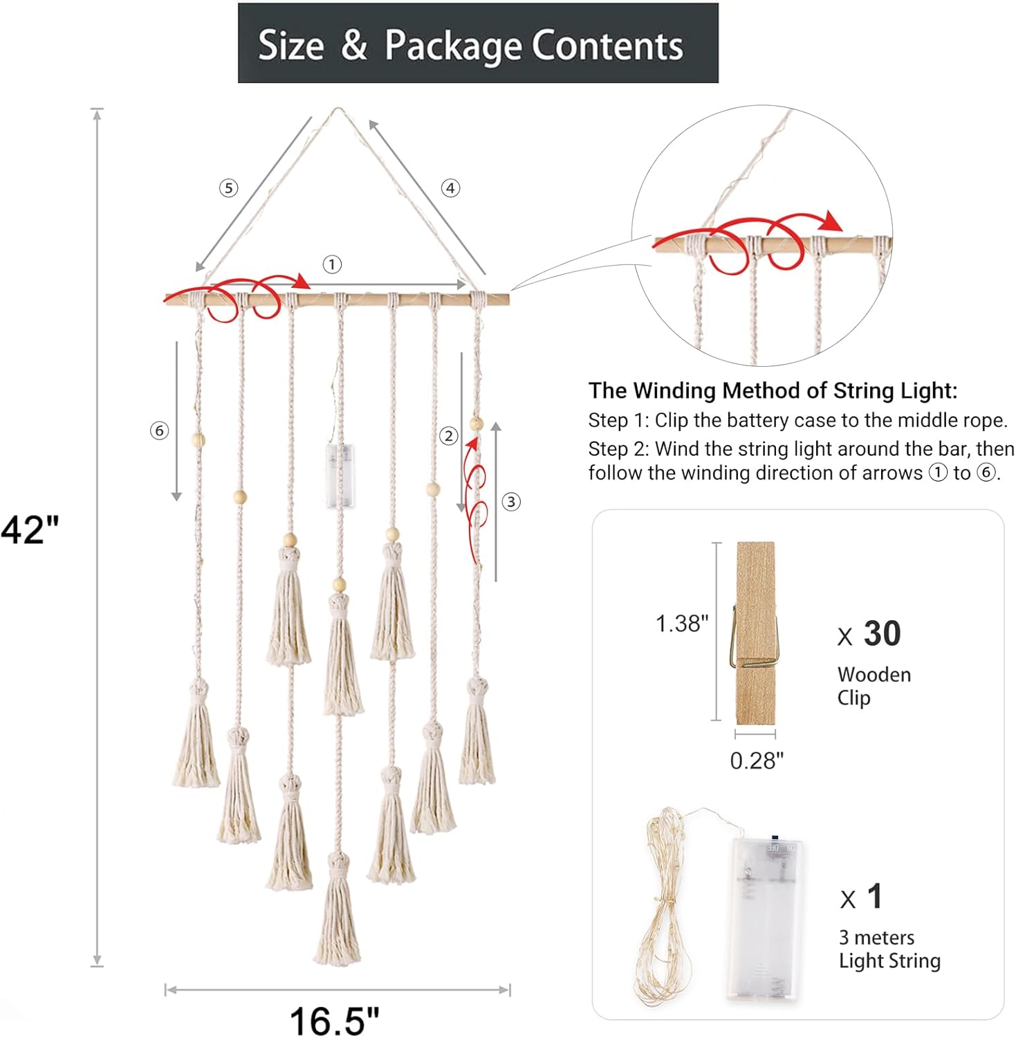 Light / Pictures Cards Frame Holder / Ivory