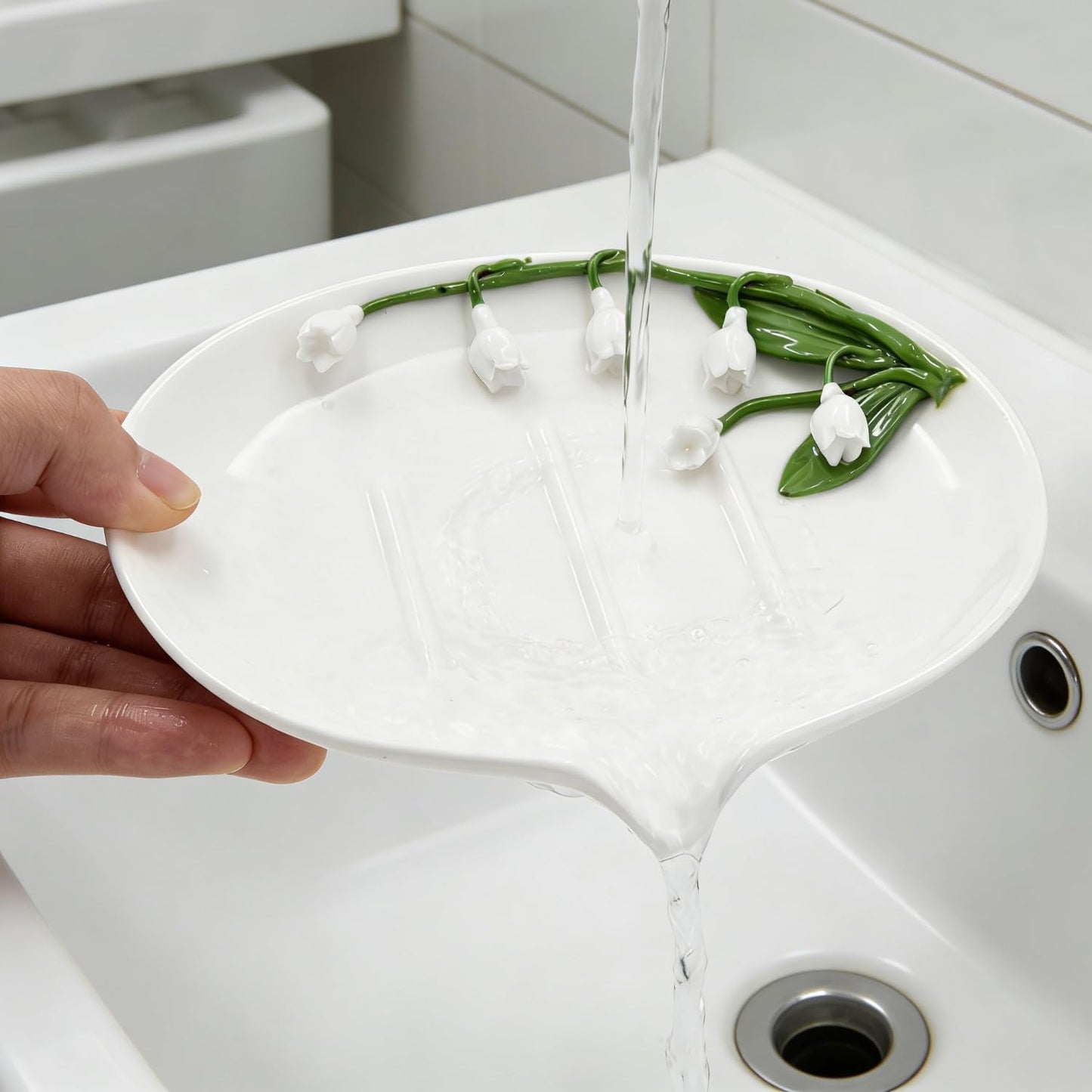 Modern Bar Soap Holder / White