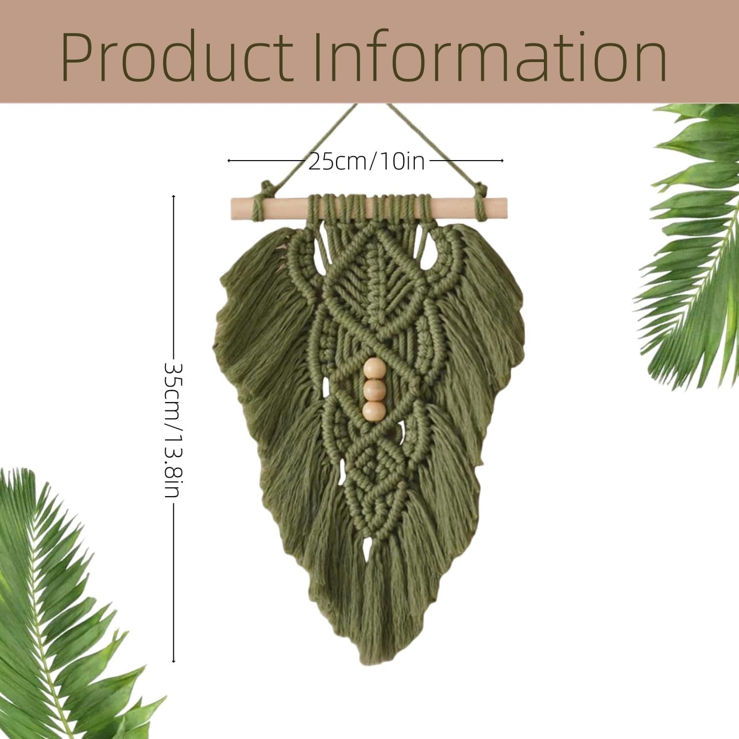 Woven Leaf Tapestry / Green