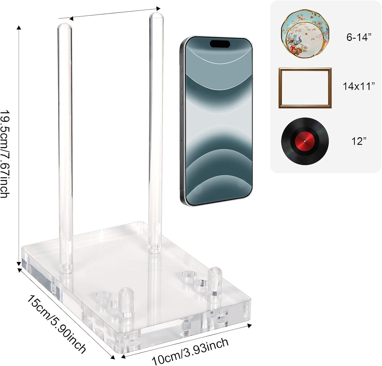 Acrylic Plate Stand for Display / Clear