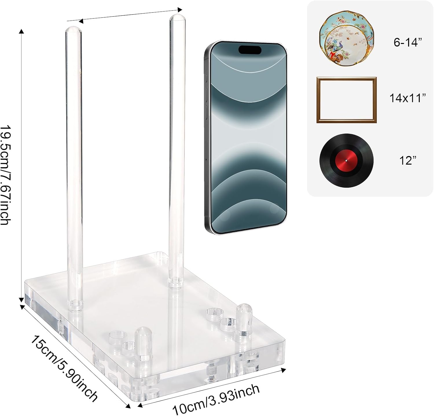 Acrylic Plate Stand for Display / Clear