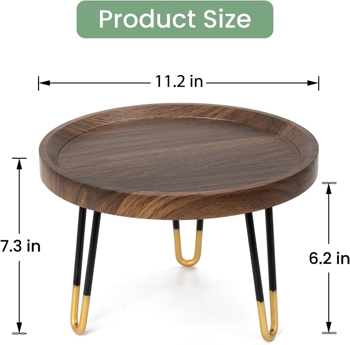 Plant Stand Indoor Outdoor, Mid Century Style Walnut Wood Color Plant Stand,Waterproof Design Modern Plant Table,Easily