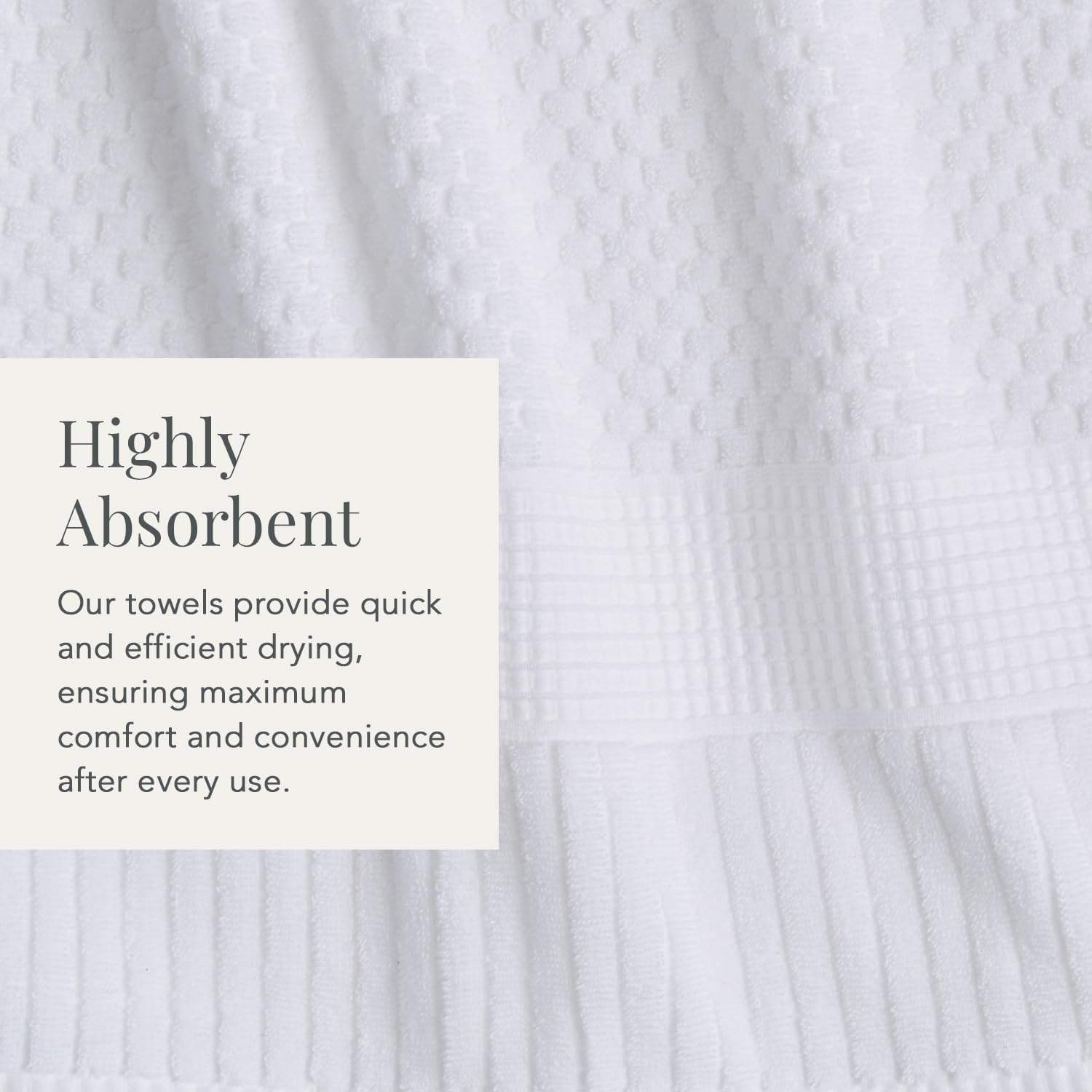 NY Loft 100% Cotton 6-Piece Bath Towel Set | White | Oeko-TEX | Quick-Dry | 30" x 52" Bath Towels | 16" x 28" Hand