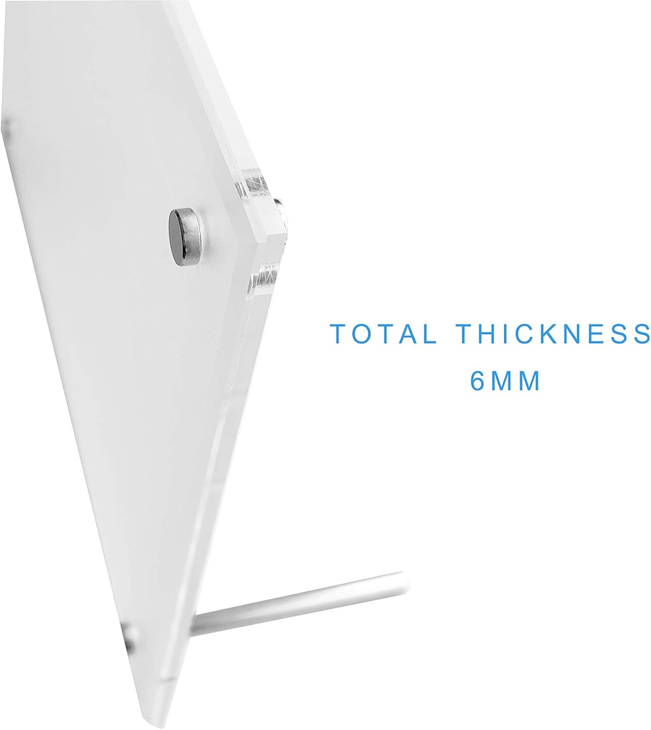 Frameless Tabletop Photo Frames Free Standing Acrylic Desktop Picture Frame / 11 x 14 / Clear