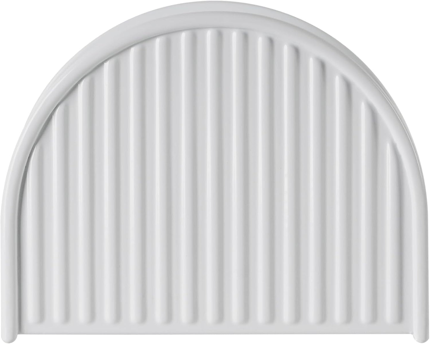 White Napkin Holder / Vertical Stripe White