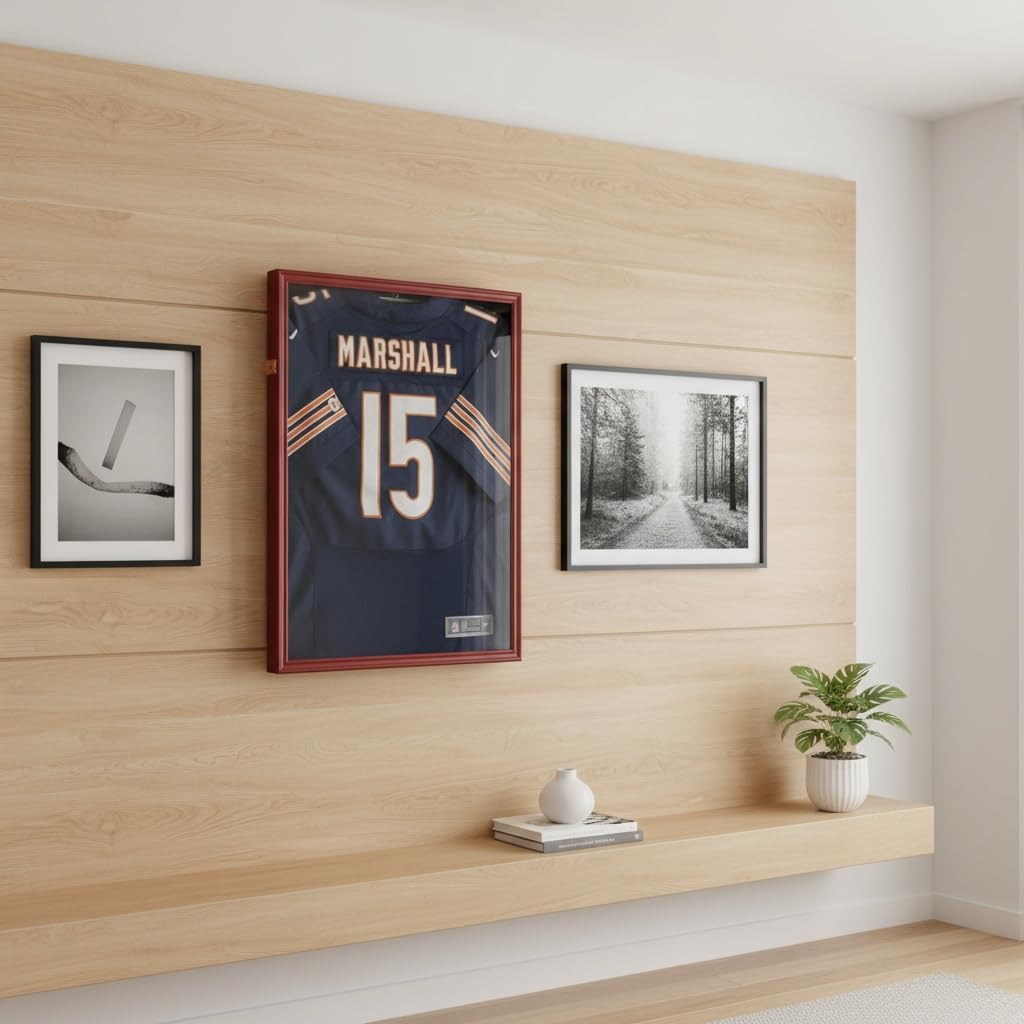 Pro Collector's Jersey Display Case Frame Shadow Box with 98% UV Protection for Baseball Basketball Football Soccer
