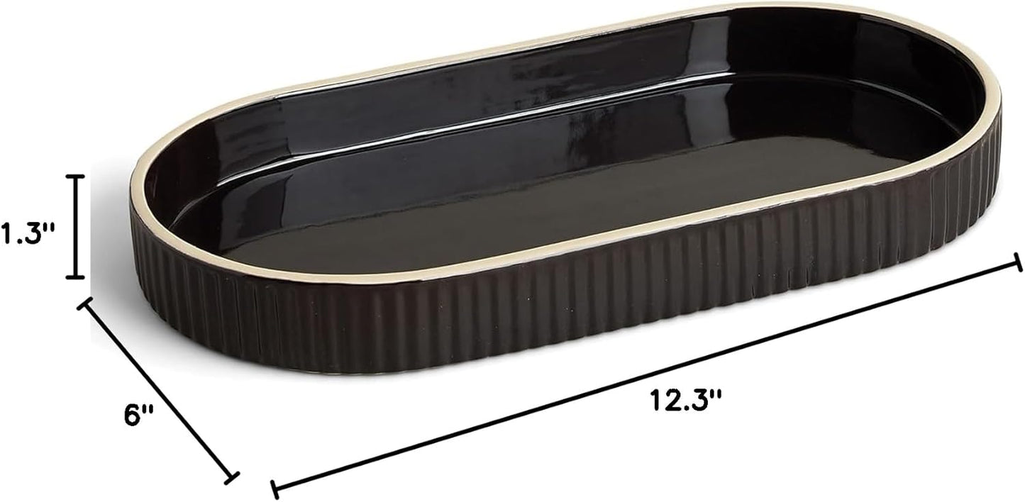 Signature Ceramic Tray / Ink / 12.3 x 6 x 1.3