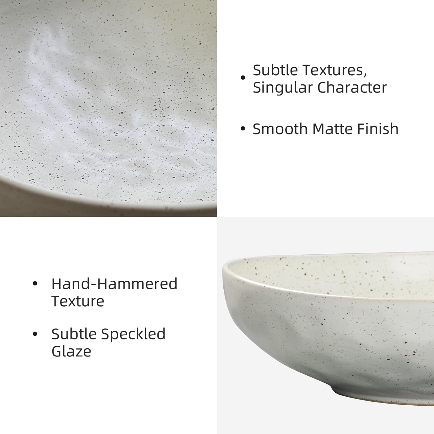 Matte Speckled Ceramic Key Bowl / Off-white