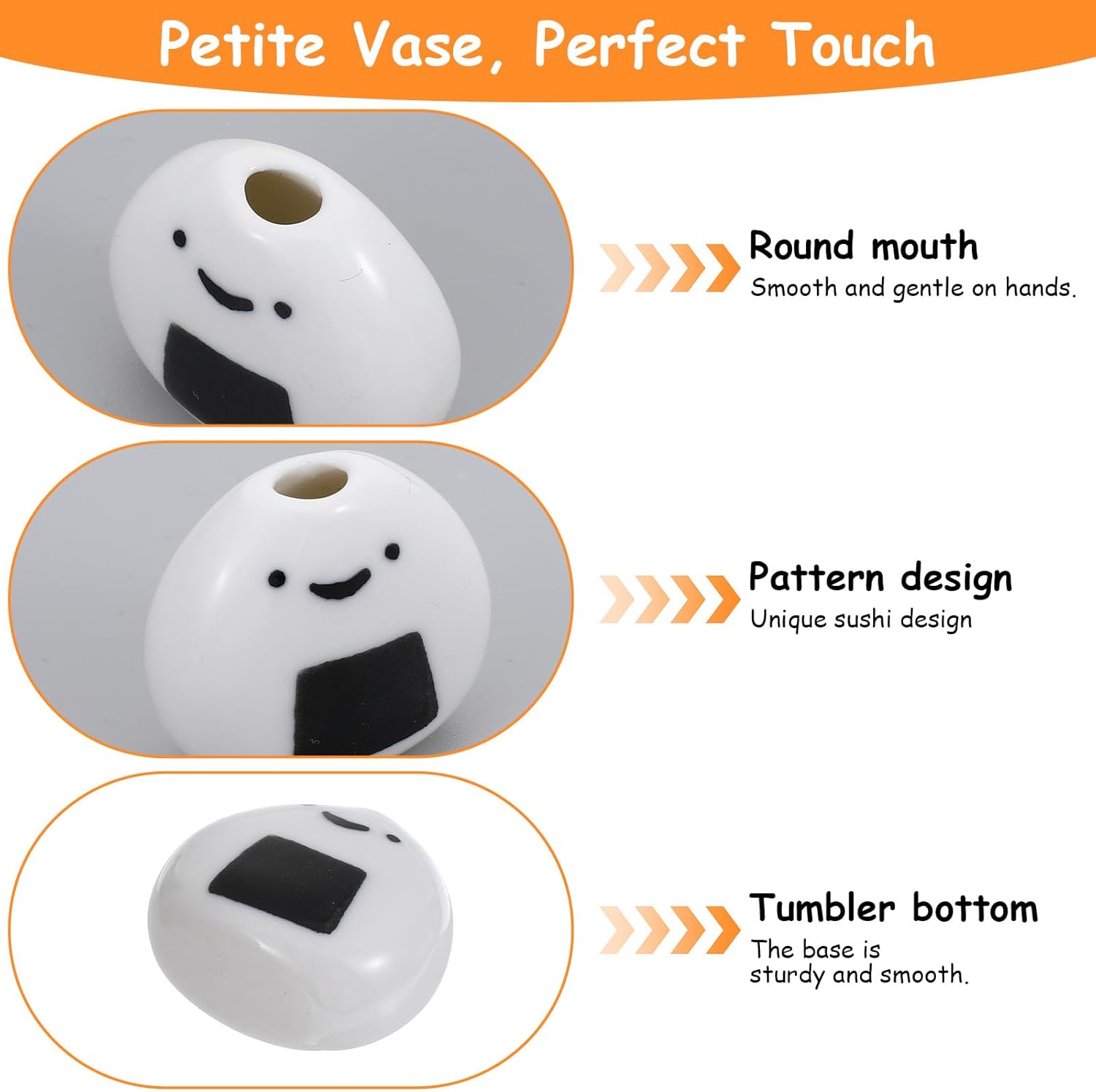 Handmade Ceramic Rice Ball Miniature Vases / Set of 12
