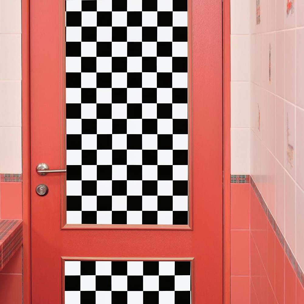 17.7''x197'' and White Peel and Stick Wallpaper Self Adhesive Removable Contact / 17.7 x 197 / Black