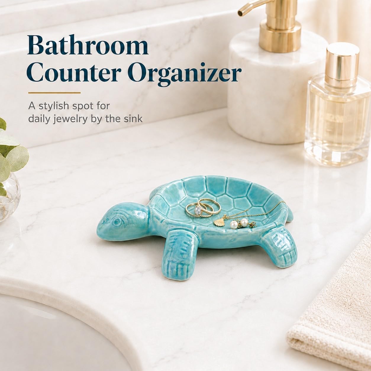Ring Holder Ceramic Jewelry Dish / Turtle