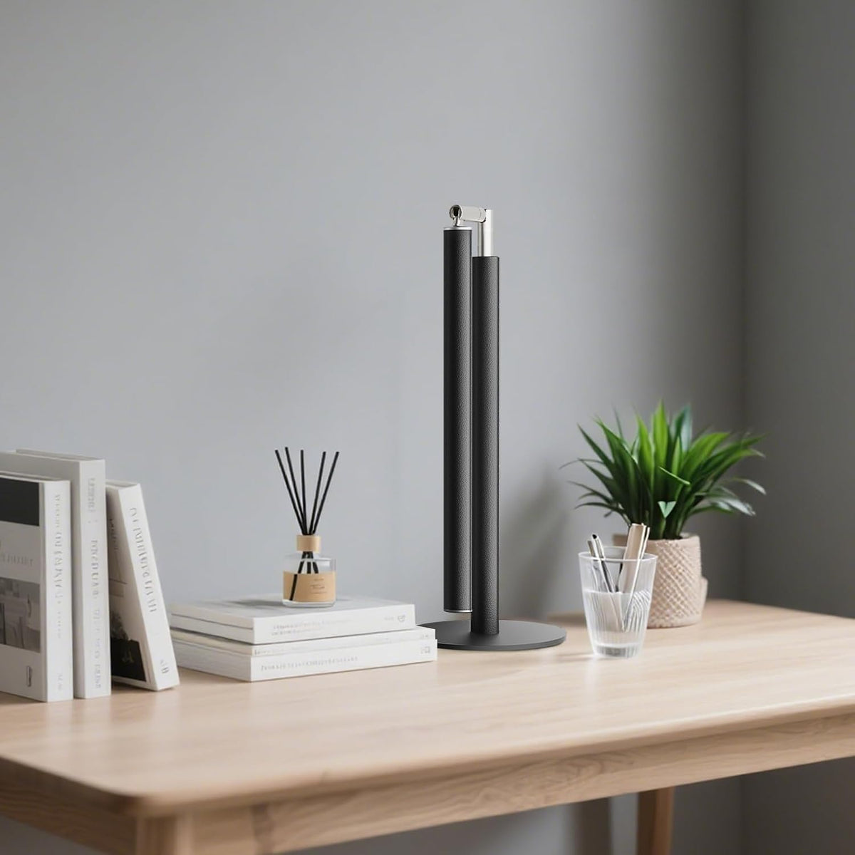 Metal LED Desk Lamp, 16" Dimmable Desk Light with Base, 15W 1200LM, Adapter Included, Color & Brightness Adjustable
