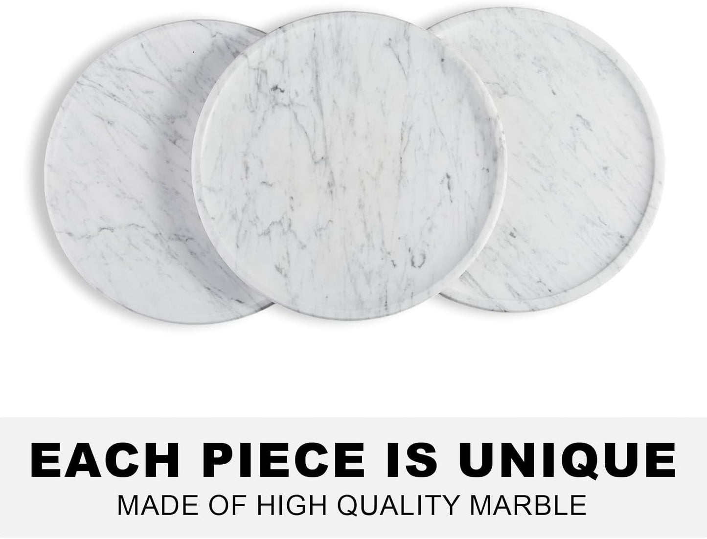 Marble Serving Tray / Carrara / Natural / 11.8 Inch