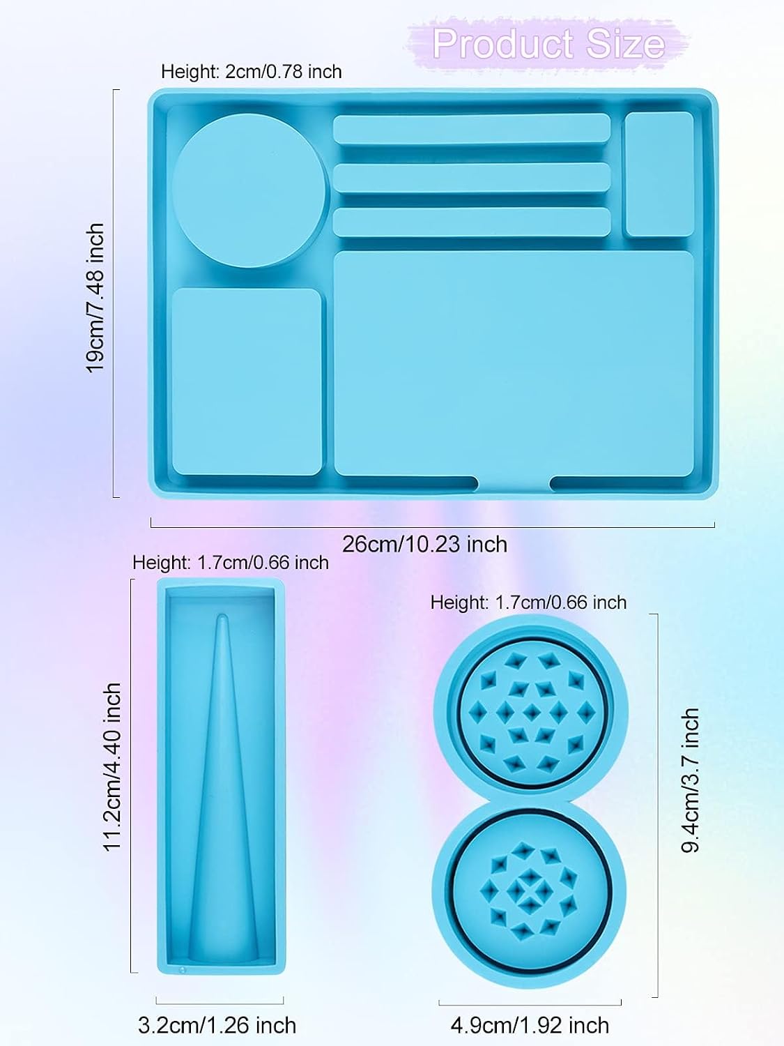 Rolling Tray Silicone Mold Set / Set of 3