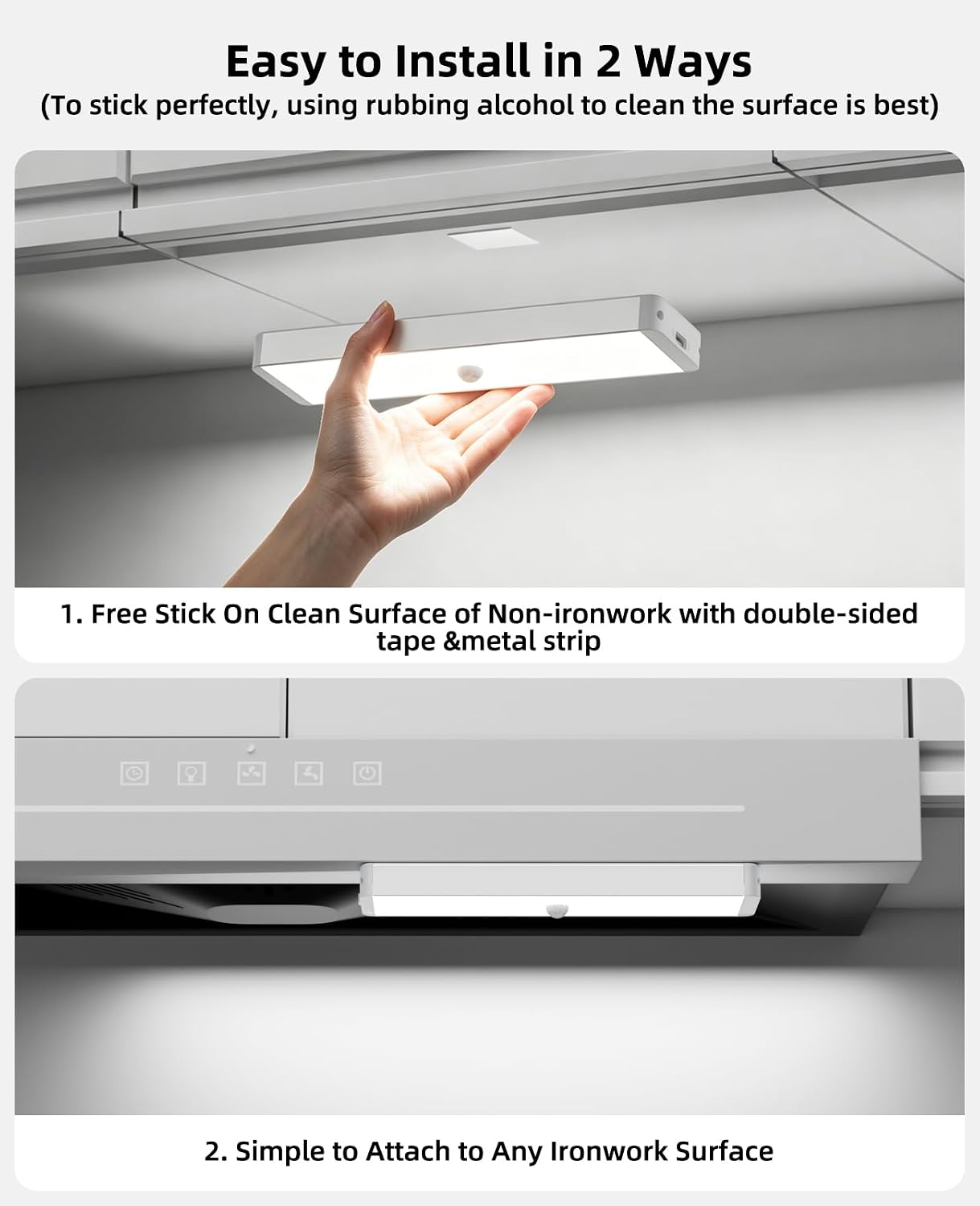 LED Closet Light with Charging Station, 5 Pcs Dimmer Rechargeable Motion Sensor Under Cabinet Lighting with Remote