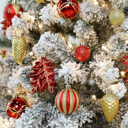 SHareconn 106 PCS Christmas Ball Ornaments for Christmas Tree Decorations