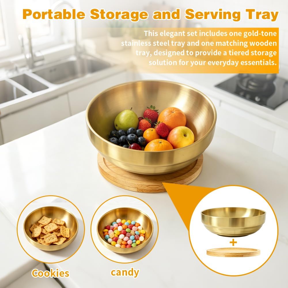 Key Bowl For Entryway Table Key Bowl Catch All Vowl Fruit Bowl / Gold