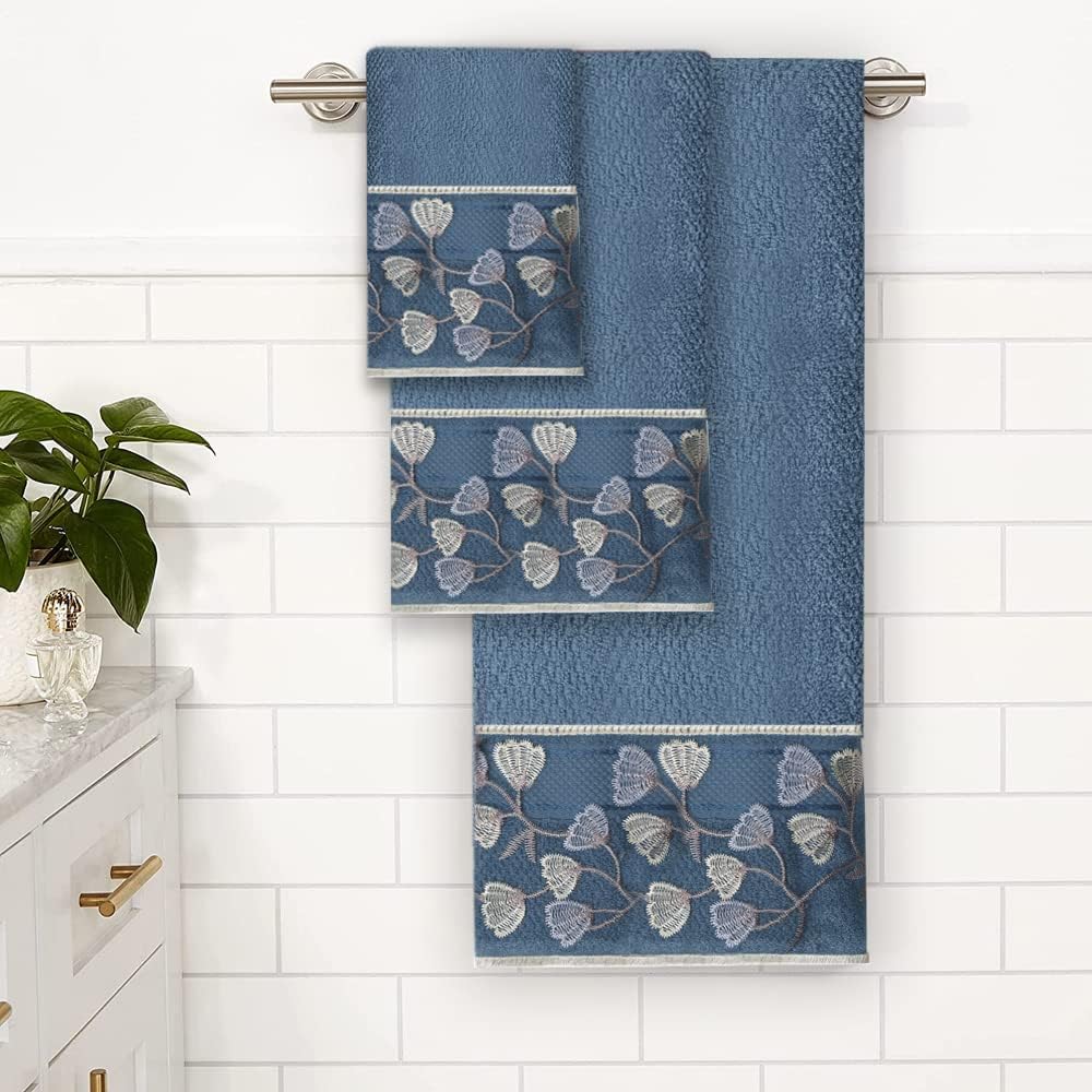 Zahari Home Capri Modern Bathroom Towel Set - 3 Piece Set, Bath Towel, Hand Towel and Wash Towel - Classic Luxury