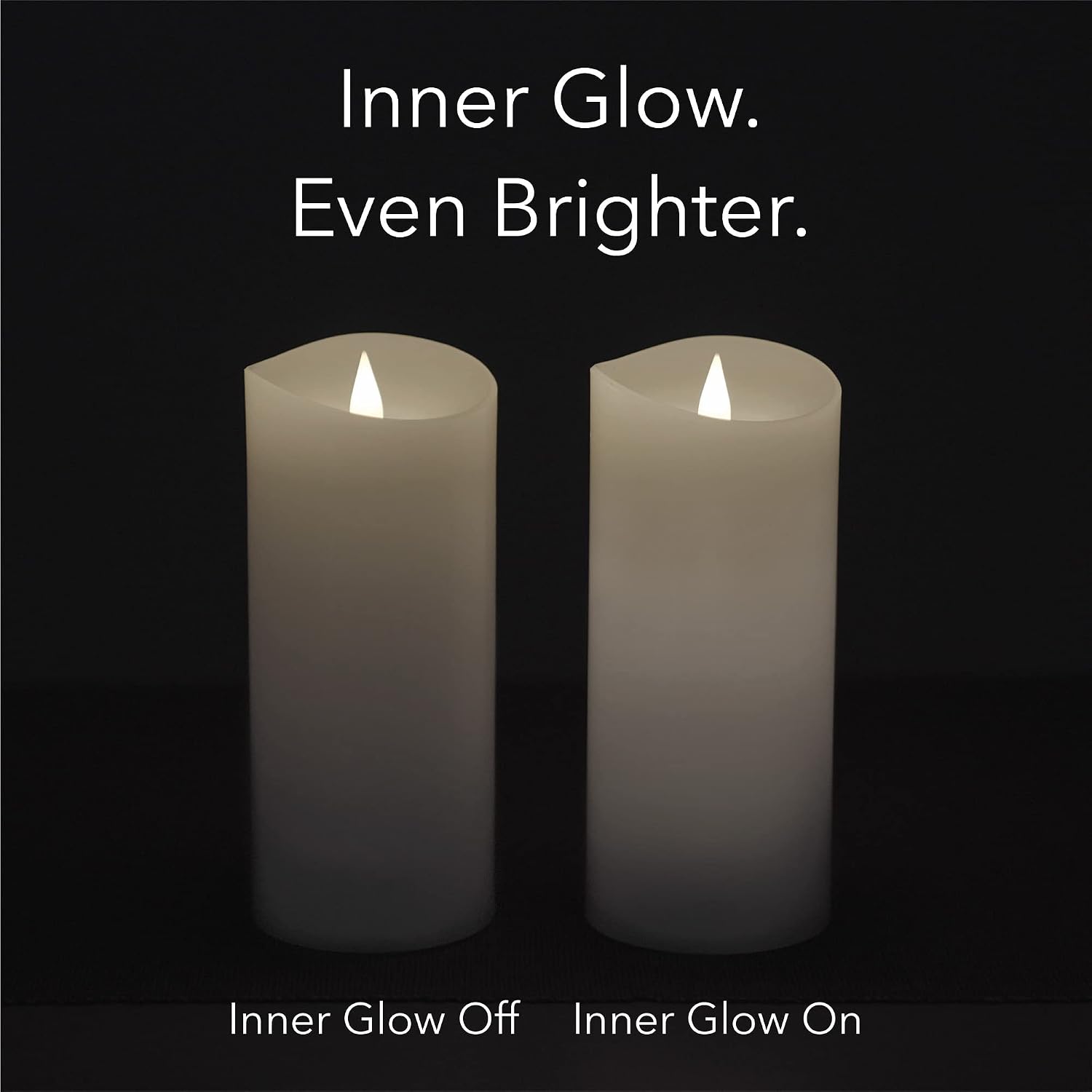 Flameless LED Candles with Remote Control, 3"x 7.1"Flickering 3D Moving Flame Battery Operated Candles in Real Wax