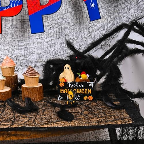 6 Pack Halloween Creepy Cloth 30x72 Inch - 2 Black 2 White 2 Red