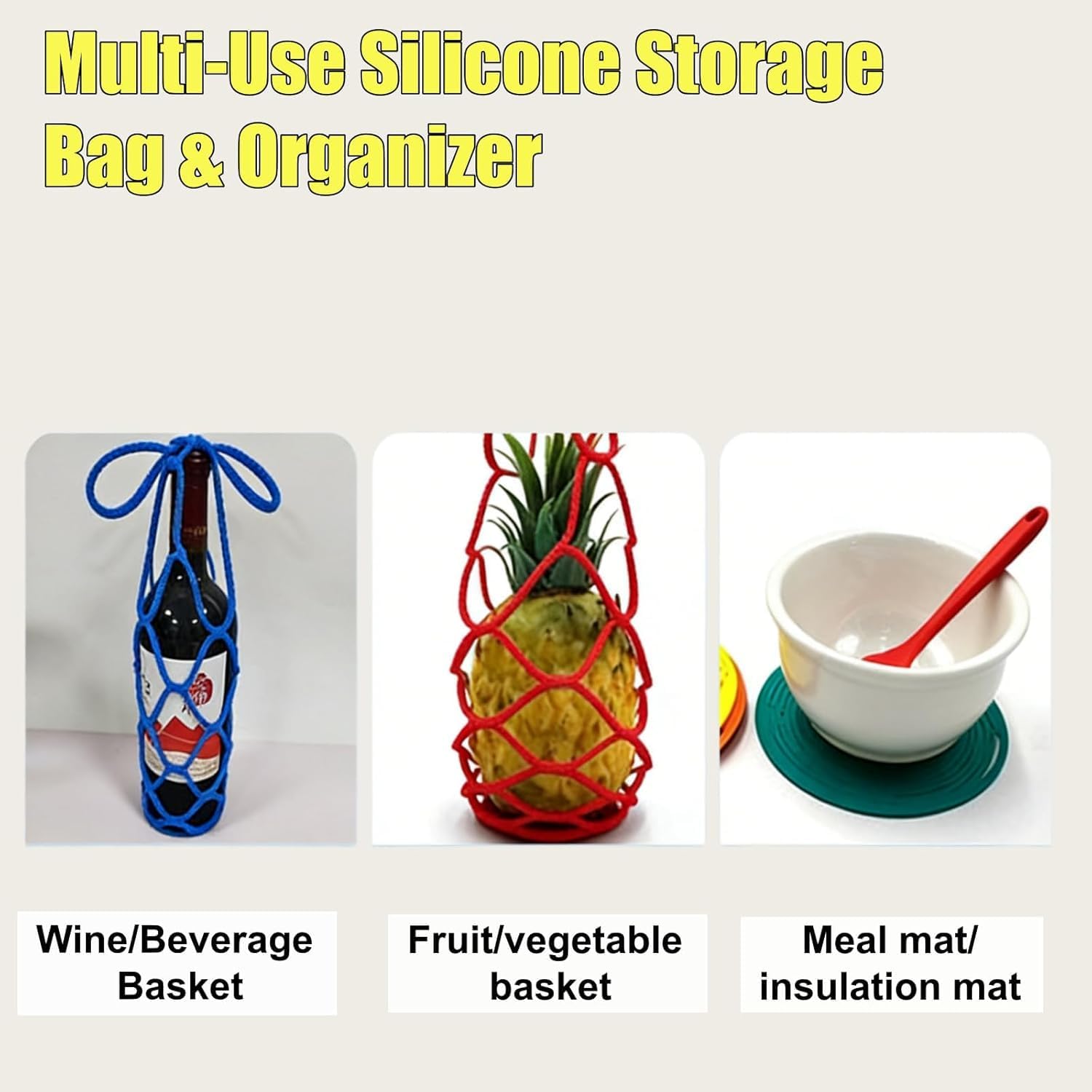 Multi-Use Silicone Storage Bag & Organizer / A / Set of 4