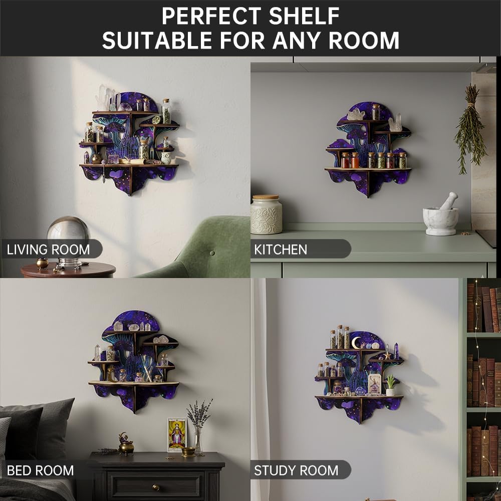 Gemstones & Essential Oils / Gothic Altar Shelf for Crystals