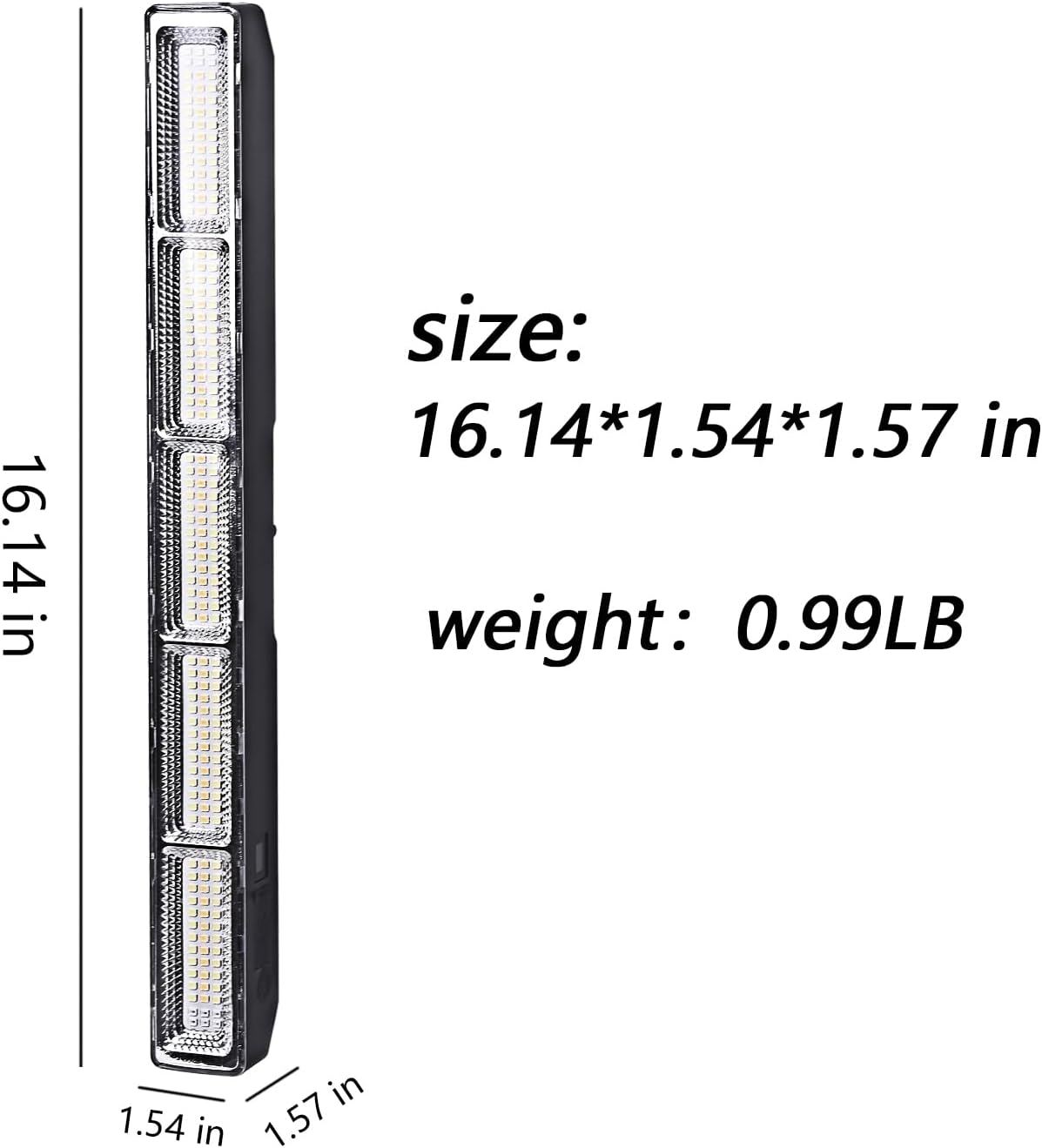 Magnetic Led Light Bar 8000mah 16.14in Super Bright,Reachageable Utility Work Light Tube Use for Car