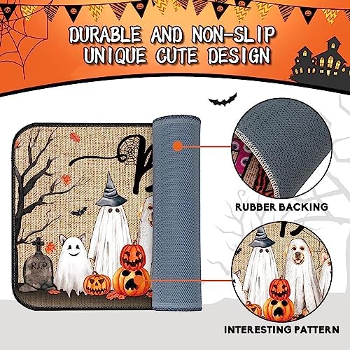 Ceenna Halloween Door Mat Welcome Mat for Front Door,Boo