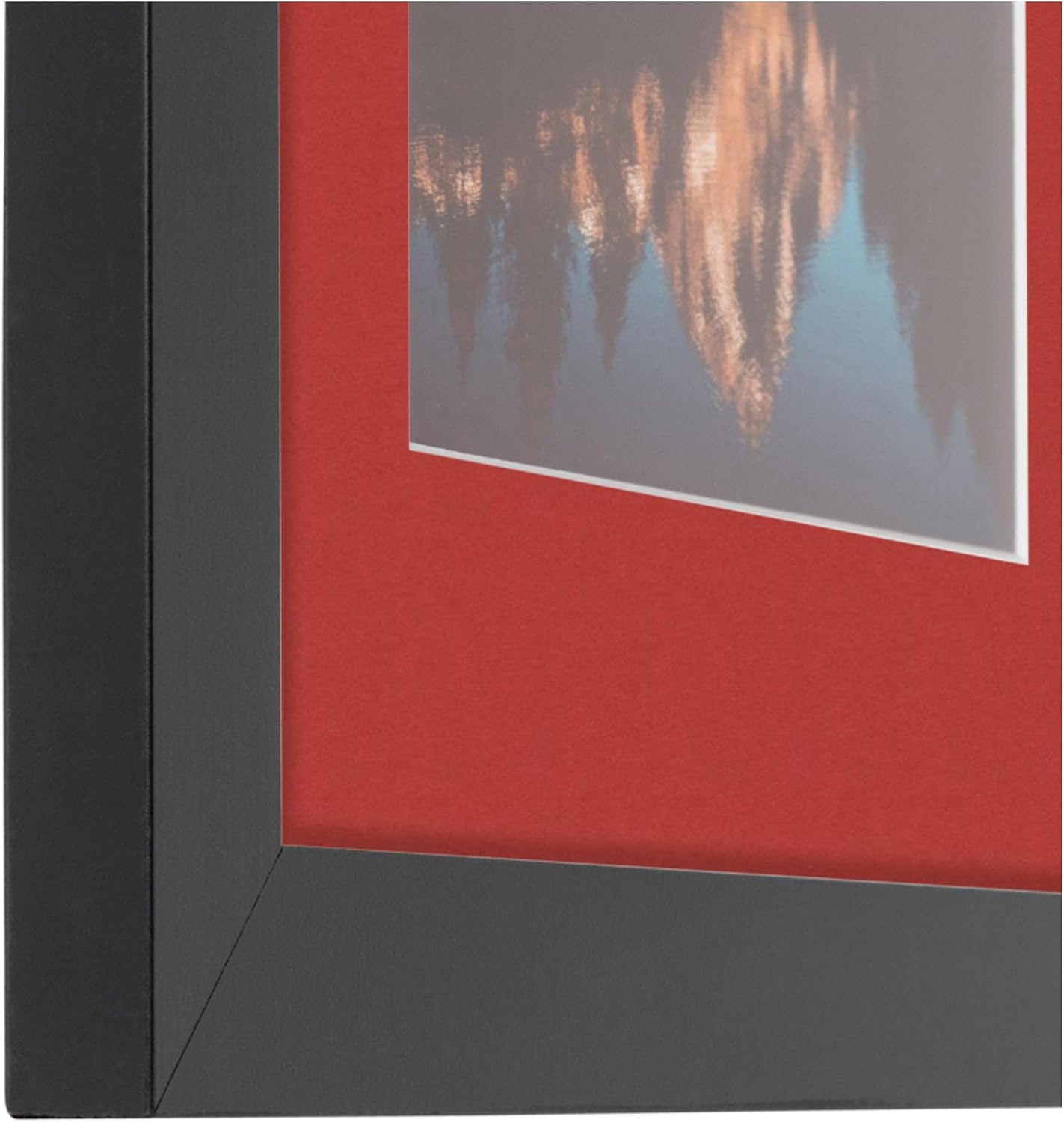 ArtToFrames Collage Picture Frame 3 Opening 3-5x7 Photo Frame | Made in USA | Black Frame Deep Red and Black Mats