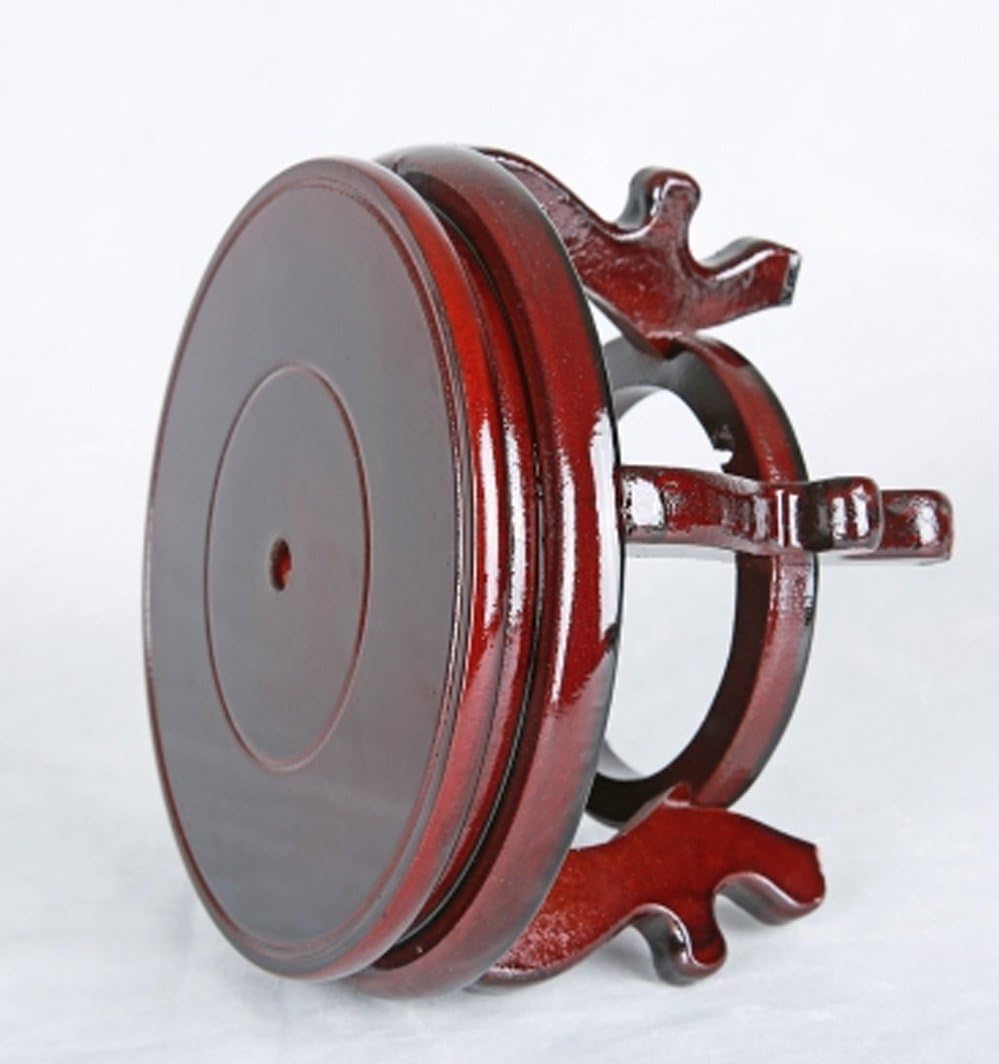 Chinese Display Stands Hand-Crafted Rosewood / 5.5 Inches In Diameter; 3.9 Inches High / 5.5 Inch