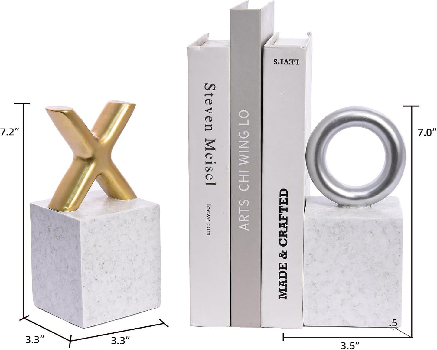 Modern Decorative Bookends / Xo
