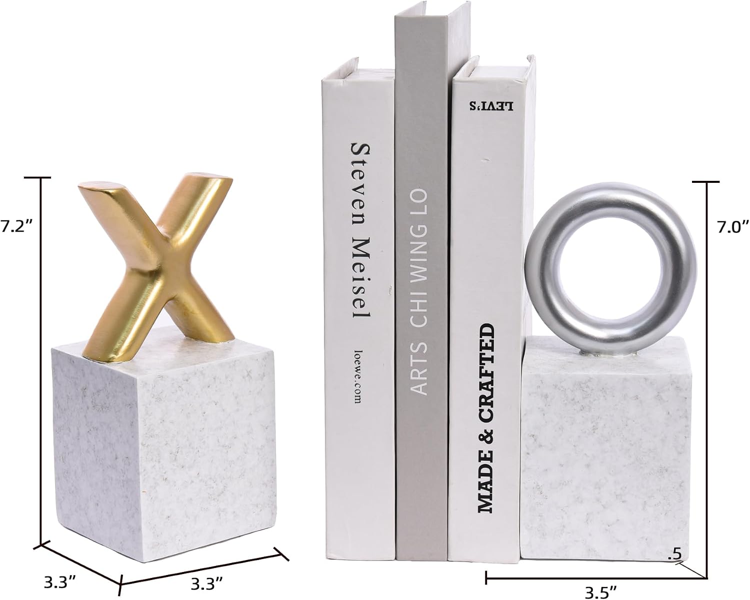 Modern Decorative Bookends / Xo