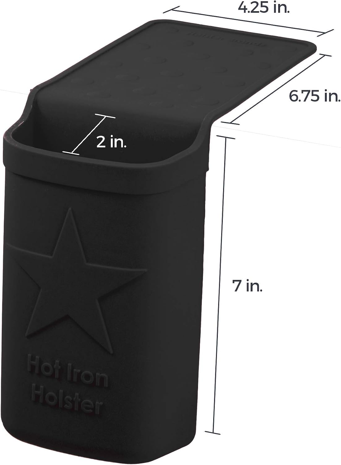 Hot Iron Holster | Adhesive-Free Silicone Storage Pocket for Organization and Travel | Heat Resistant to 500°F | Ideal