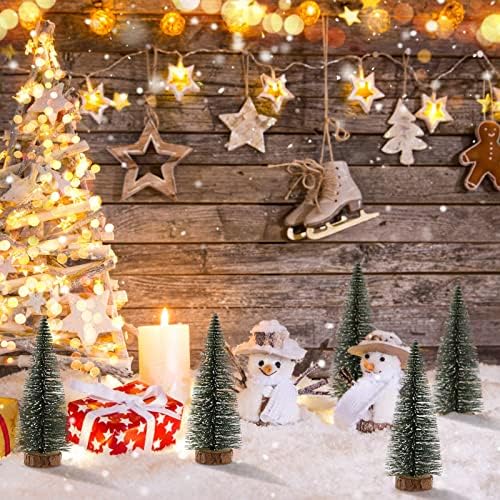 BESPORTBLE 10Pcs Mini Christmas Tree Snow Snow Frost Trees Bottle Brush Trees Winter Ornaments Tabletop Trees for Christmas Party Home Decoration (10cm)