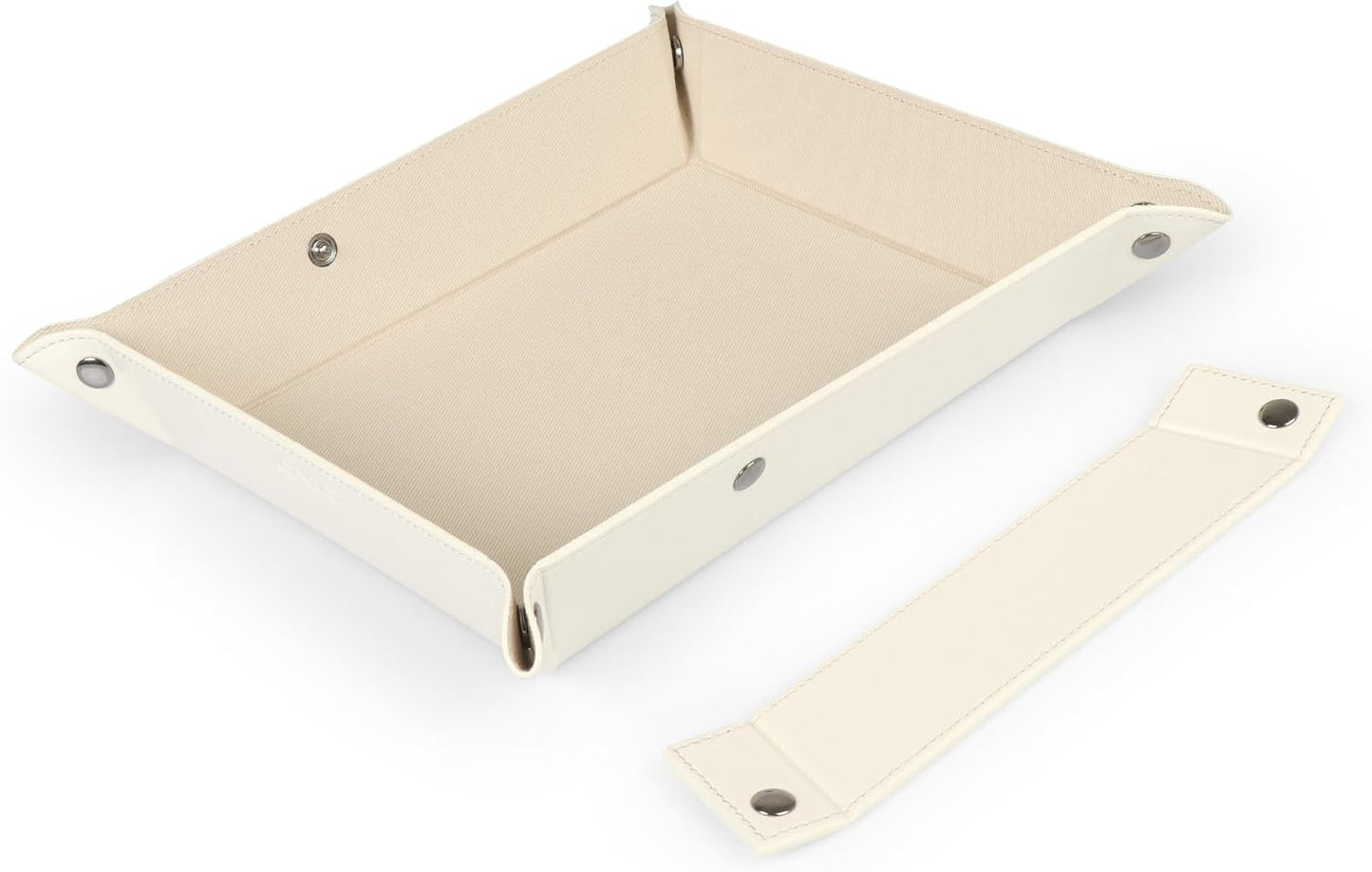 Londo Leather Tray Organizer - Practical Lightweight Water Resistant Computer Table Desk Storage Box for Wallets