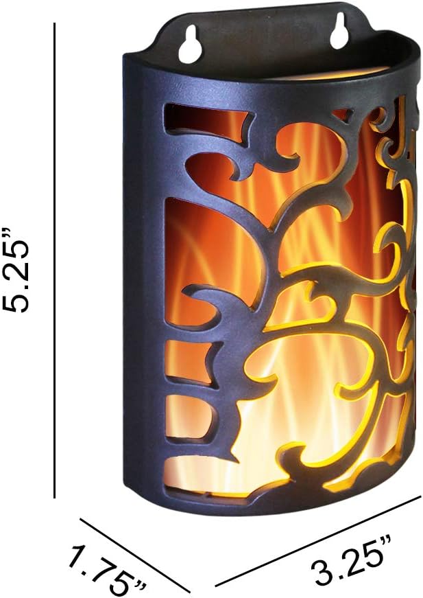 WRalwaysLX Decorative Lanterns with Timer, Candle Light Flameless Candles Indoor/Outdoor Wall Sconces,Flickering Flames