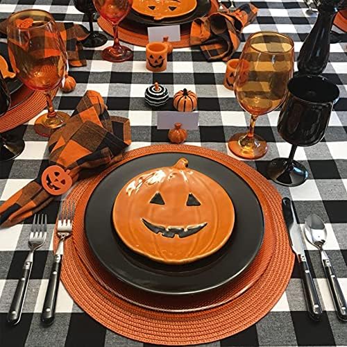 wonlex Halloween Napkin Rings Set of 4, Pumpkin Napkin Ring for Table Setting, Halloween Fall Decorations, Table Decor, Home Decor (Halloween Pumpkin)