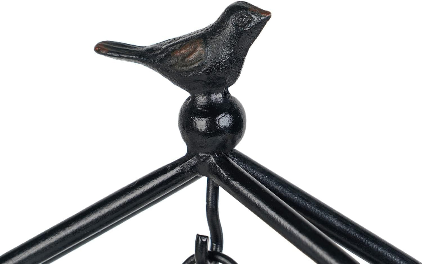 SOFFEE DESIGN 7.5'' x 10'' Mantel Clock Iron Tower Frame, Creative Bird Ornament Tabletop Clock, Silent Clock with