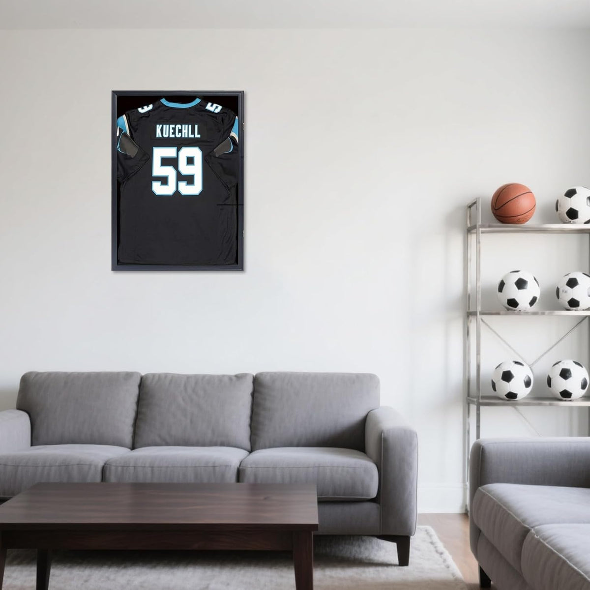 IHEIPYE Jersey Frame Display Case Shadow Box 3 Pack Black | Lockable, UV Protection, Hanger, Baseball, Basketball