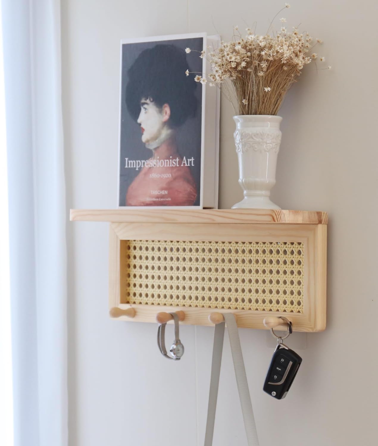 PE Rattan Key Holder / Burlywood