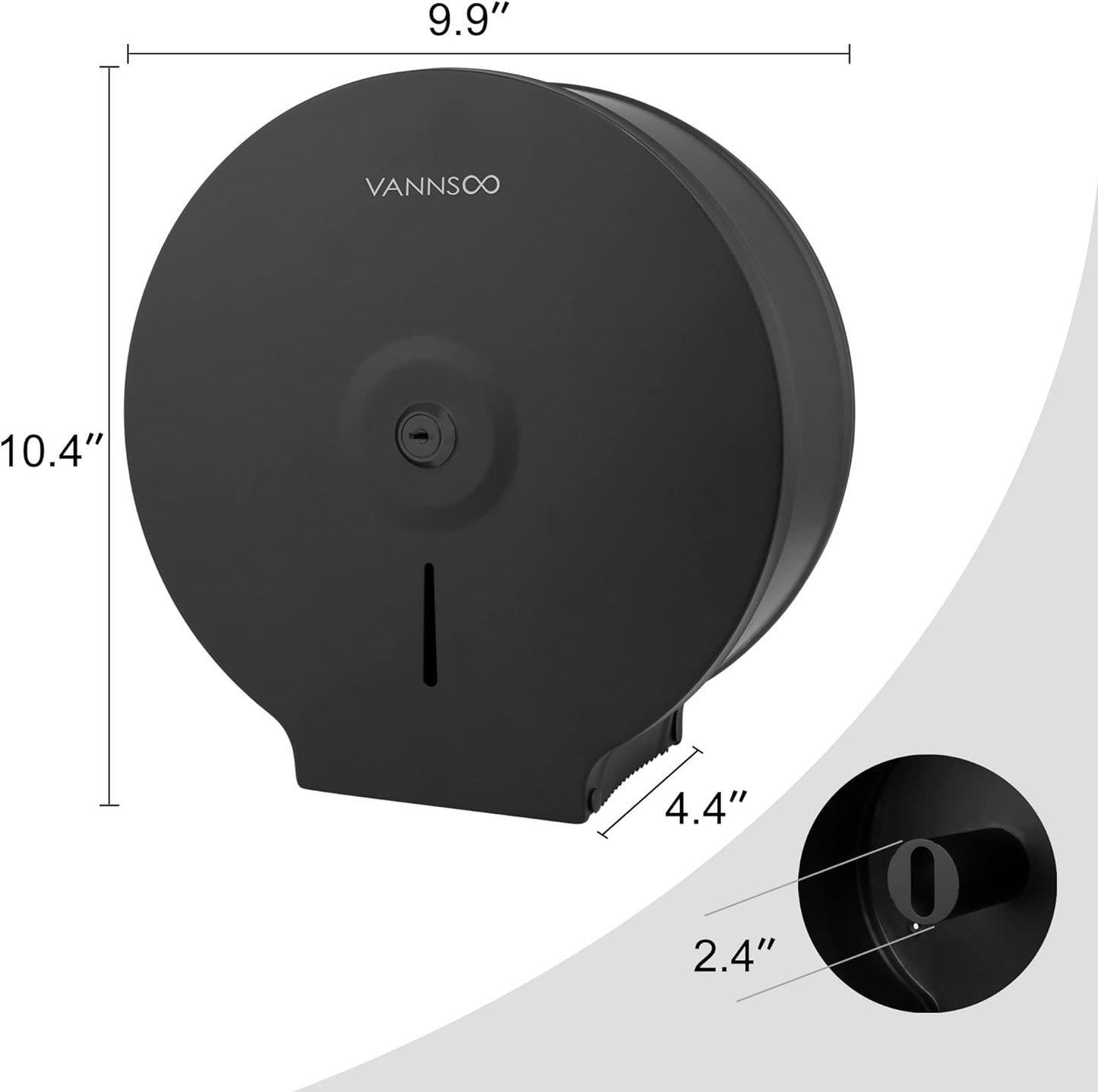 Commercial Jumbo Toilet Paper Dispenser, Wall Mount Stainless Steel | 9 Inch Roll Toilet Paper Holder Bath Tissue