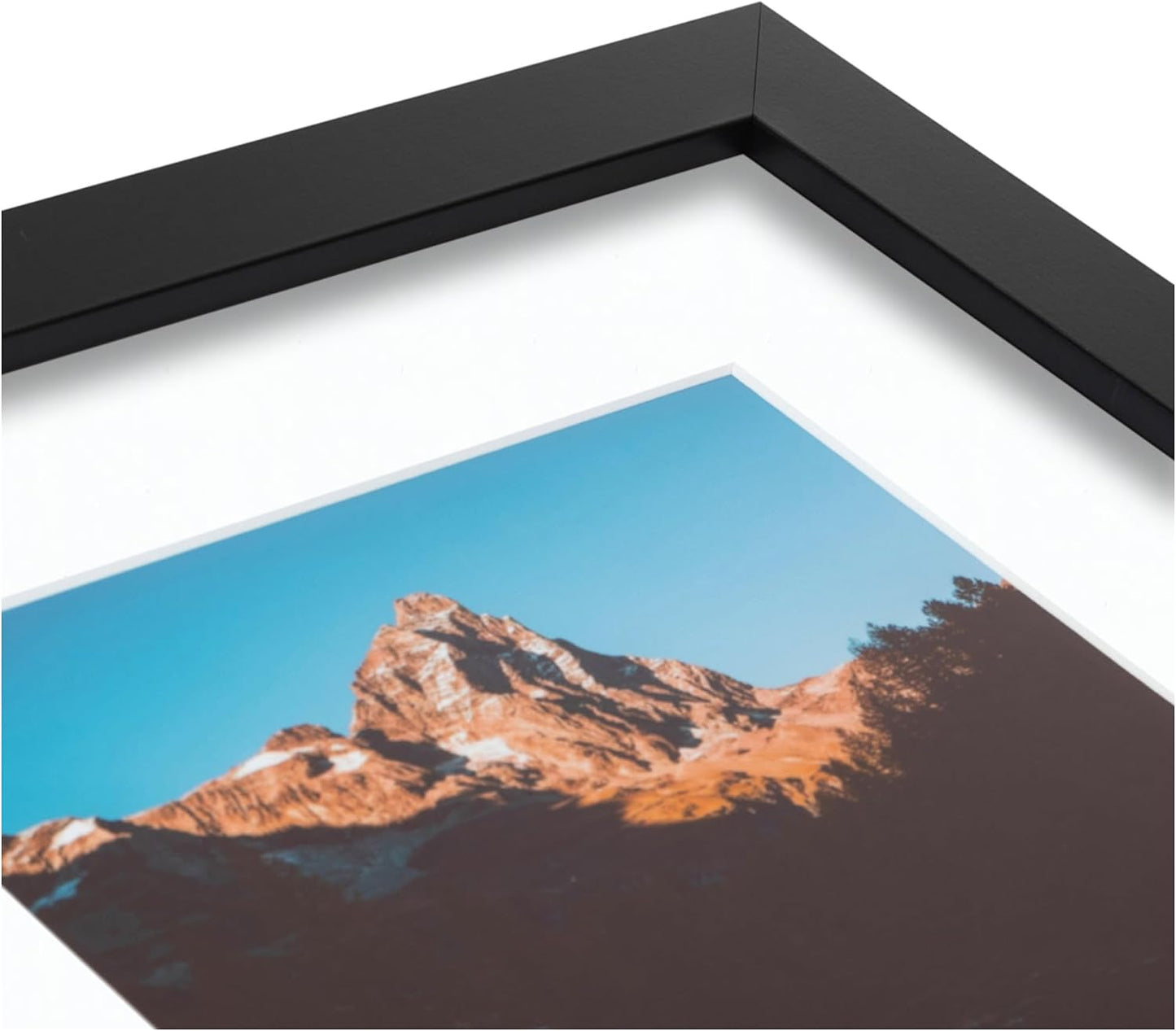 ArtToFrames Double-Multimat-24-61/89-FRBW26079 Collage Photo Frame Double Mat with 3-5x7 Openings and Satin Black