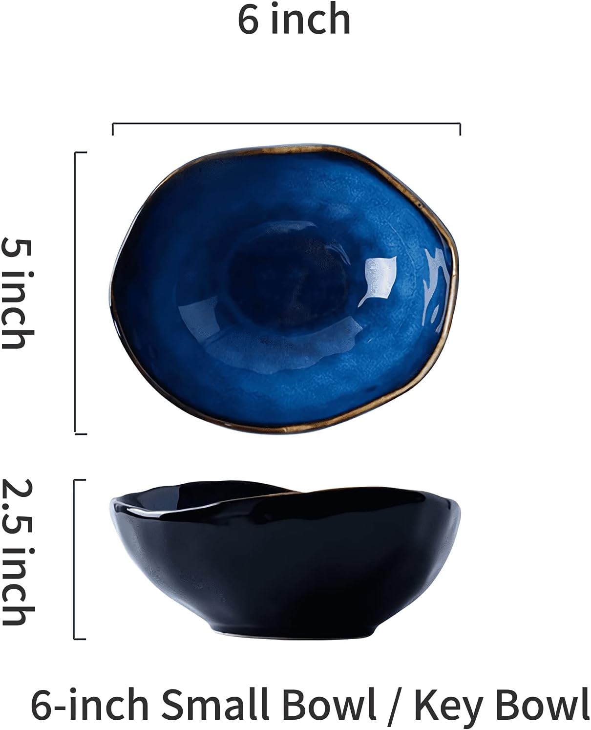 Ceramic Decorative Bowl / 6 Inch Bowl / Blue