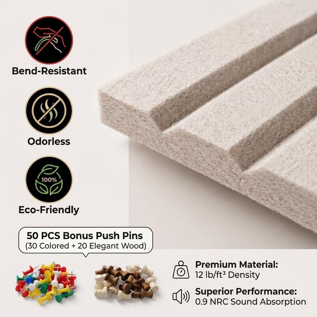Thick Felt Bulletin Board / Oatmeal / Set of 6