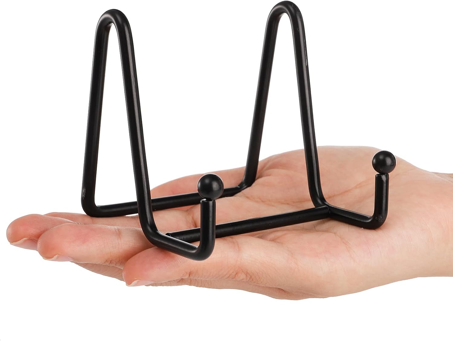Metal Easel Plate Display Photo Holder Stand / Black / 3 Inch / Set of 8