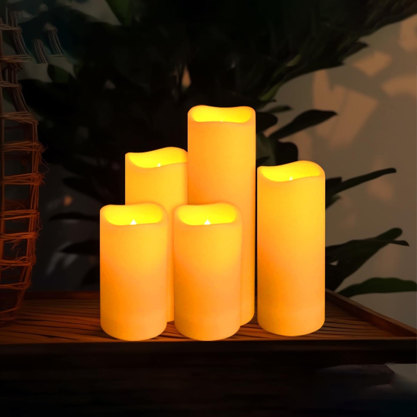 fclayvts 72-Pack LED Flameless Candles with Remote Control -Flickering Flameless Candles-Remote Timer Perfect for